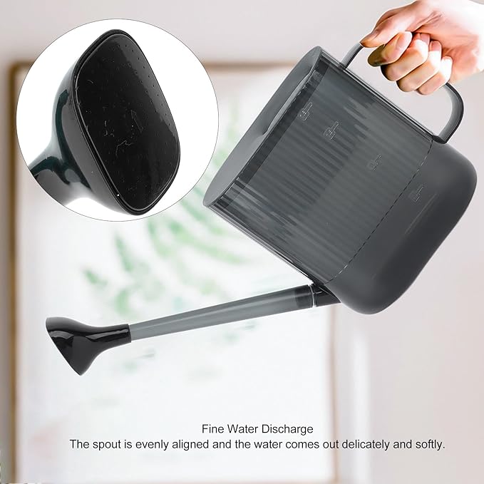 Yosoo Health Gear Watering Can for Indoor and Outdoor Plants, Large Long Spout with Removable Stainless Steel Sprinkler Head, Modern Small Garden Watering Can for Houseplants, Bonsai, Flowers (Gray)