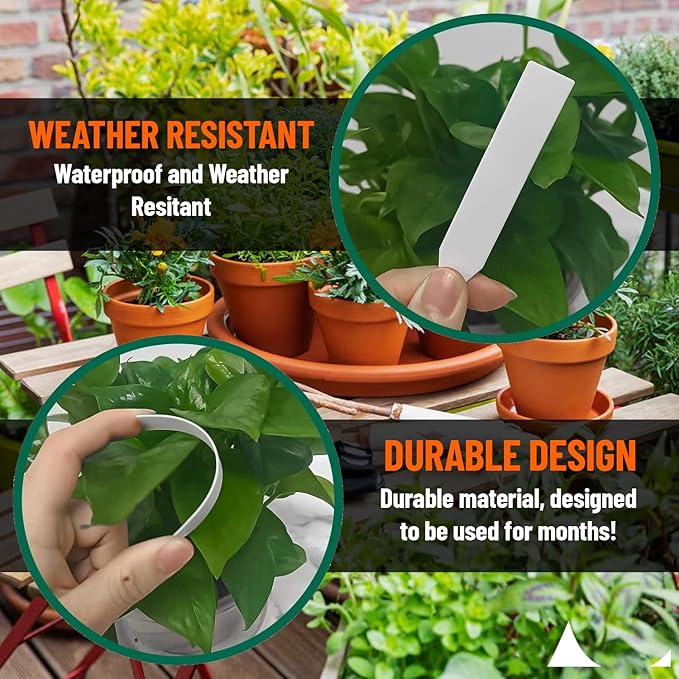 Plant Markers Labels 4 Inch Plastic Plant Waterproof Durable Seedlings Garden Labels Markers Nursery Plant Tags Seed Labels Plant Label Stakes Plant Markers for Outdoor Garden (1000)
