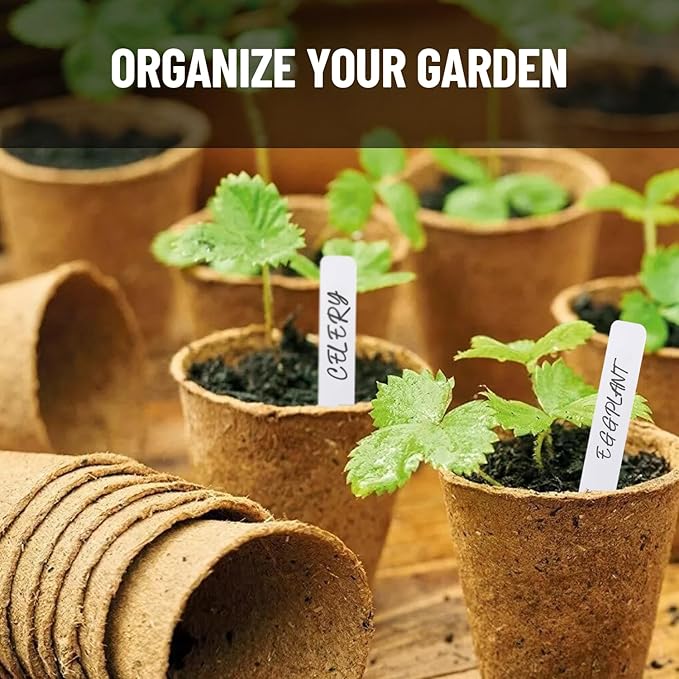 Plant Markers Labels 4 Inch Plastic Plant Waterproof Durable Seedlings Garden Labels Markers Nursery Plant Tags Seed Labels Plant Label Stakes Plant Markers for Outdoor Garden (500)