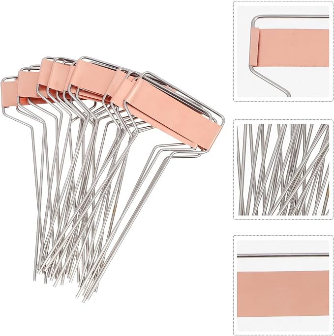 15pcs Copper Plant Labels Stakes Metal Garden Tags for Outdoor Gardening, 6-inch Potting Nursery Flower Markers Sturdy Decorative Plant Signs