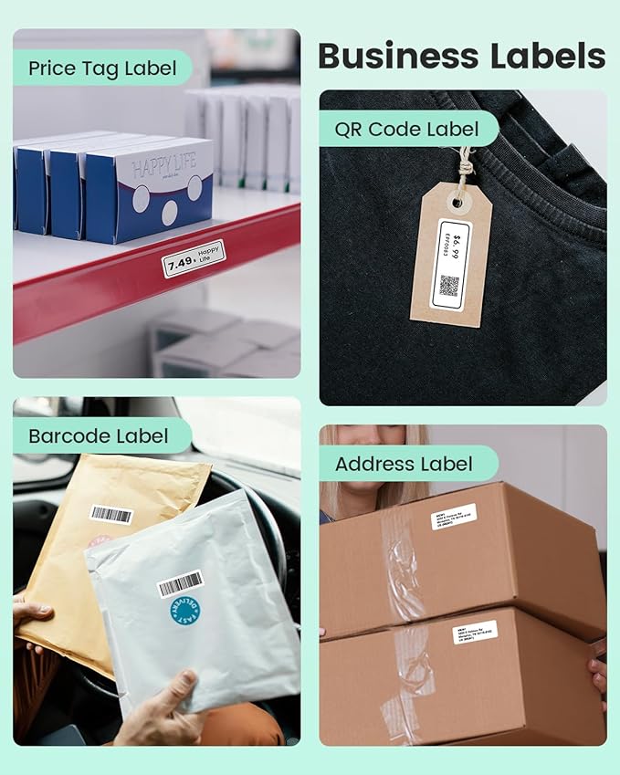 960 PCS M110 Thermal Labels White, for M100/ M110/ M250/ M220/ M260 Label Maker, Compatible with Phomemo Labels, Original Print Master Label Refill for Home Tag, Logo, Business, 1.96"X0.78"(50x20mm)