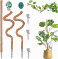 3-Pack Tall Moss Poles (50 Inch) - Coco Coir Plant Support Sticks for Potted Plants (Monstera, Pothos, Philodendron)