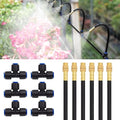 Drip Irrigation Parts ONLY 6pcs of 360° Adjustable Arm Sprayer Copper Nozzles and Quick Connect Base - No Tubing No Faucet Adapter