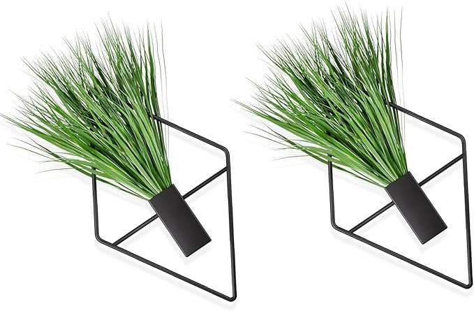 2pack Modern Geometric Wall Mounted Plant Holders for Indoor Decoration Iron Art Hanging Flower Pots Wall Decoration Hanging Planter