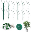 Decorative Stackable Twig, Plant Support Frame & Cage Support Rings, Plant Holder Stick Moss Pole, Twig Trellis with 12 Poles for Indoor Outdoor and Potted Plants Flower Other Climbing Plants
