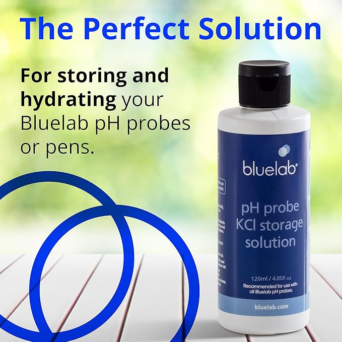 Bluelab KCl Storage Solution for pH Probes and Pens, for Maintaining, Hydrating, and Storing pH Meters, Made in the USA (120ml / 4.5 fl. oz)