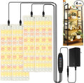 LINGSFIRE 4PCS LED Grow Lights, 40w Full Spectrum Grow Light 540 LEDs Grow Lights for Indoor Plants with Timer Dimmable Thin Grow Light Panel for Under Cabinet Plant Seedlings Flowers Veg and More
