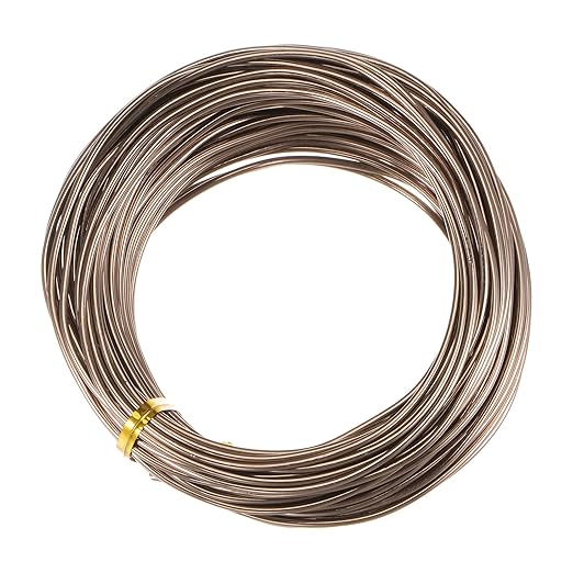 HARFINGTON Bonsai Training Wire 2mm Total 20mm 66 Feet Anodized Aluminum Wire Corrosion Resistant Garden Wire for Plants Bonsai Trees Shaping Bending Indoor, Brown
