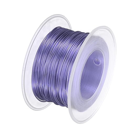 HARFINGTON Bonsai Wire Anodized Aluminum Training Wire Roll 0.8mm Gauge 98ft Length Bendable Bonsai Tree Wire for Garden, Horticulture, Landscape, Planting, Purple