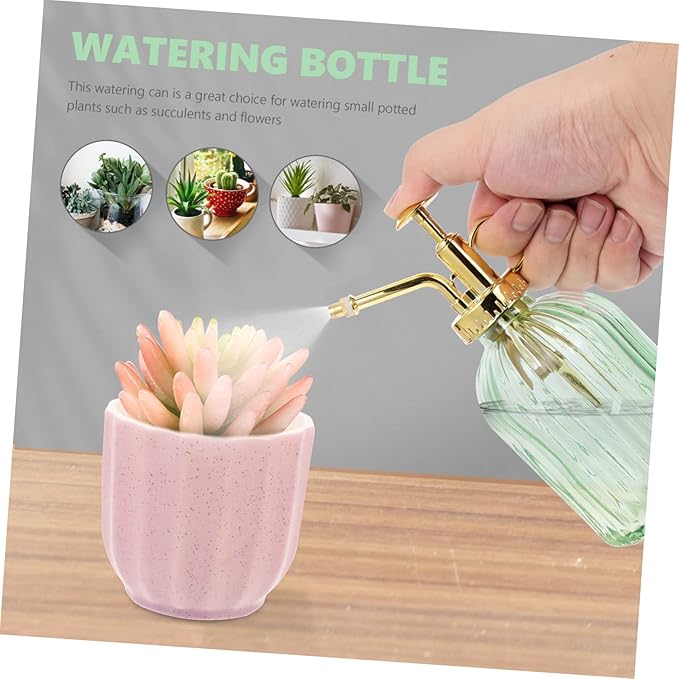 Garneck Vintage Glass Spray Bottle for Indoor Plants 350ml Capacity Watering Mister Fine Mist Sprayer for Gardening and Flower Care