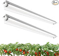 2 Pack LED Grow Light 4FT, 5000K Full Spectrum, 84W(2 x 42W), Linkable Growing Lamp Fixture, T8 Grow Lights for Indoor Plants, Seed Starting, Vegetables