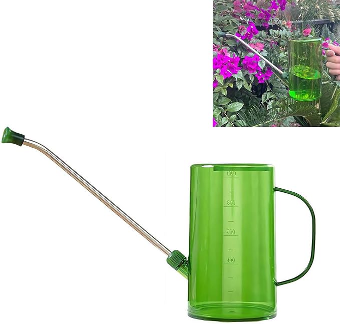 Watering Can for Indoor Plants,1 Litre/ 35 OZ Long Spout Watering Can for Outdoor and Indoor Plants - Small Watering Jug for Houseplants,Large Plastic Watering Can for Garden Flowers Plants (B)