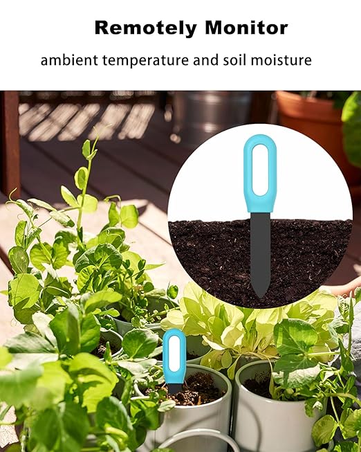 Haozee Smart Zigbee Soil Moisture Sensor, Requires TUYA HUB,Support Zigbee2mqtt Home Assistant,Moisture Meter for Plants with Real-Time Detection, Historical Record, Soil Meter for Garden
