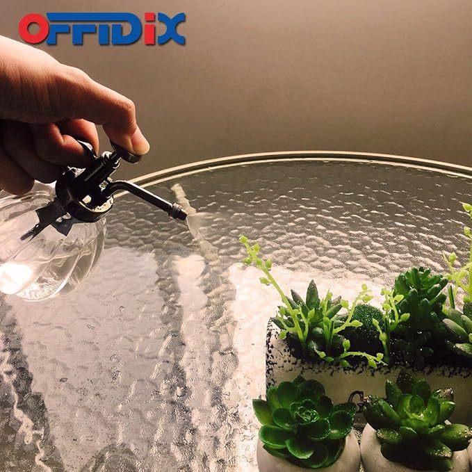 OFFIDIX Glass Plant Mister,Small Plant Spray Bottle with Plastic Top Pump for houst Plant