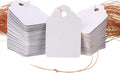1000pcs Waterproof White Nursery Garden Price Tags with Strings Attached, Multi-funtion Plastic Plant Marking Tags Hang Blank Labeling Tags for Gardening Jewelry Clothing Product(1.8x1.2inches)