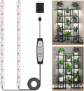 SDOVUERC 2 Bars Grow Light Strips for Indoor Plants with Auto ON/Off Timer 6/12/18H, 5 Dimmable Levels for Shelves Plant Growing (2 Bars, 1 Pack)