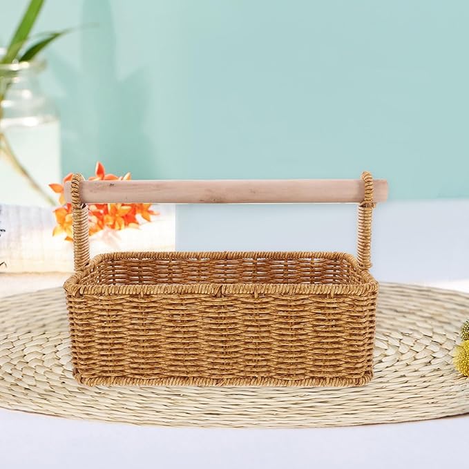Alipis Bread Baskets for Kitchen Large Woven Storage Basket Rustic Hand Woven