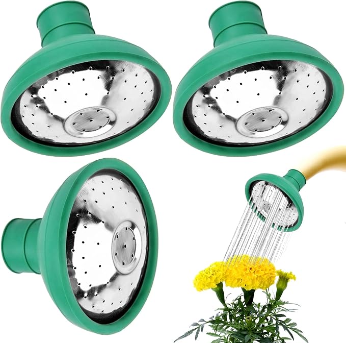WXJ13 3PCS Universal Watering Can Head, Watering Can Rose Head Kettle Replacement Nozzles Garden Shower Heads for Most Garden Watering Cans (Green)