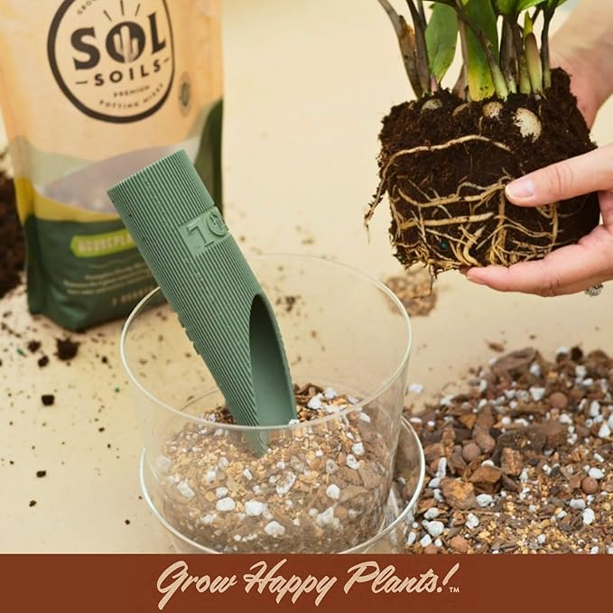 Sol Soils Granola Guy’s Scrumptious 8" Small Scoop for Transplanting, Potting, Repotting & Plant Care – Durable Gardening Tool for Soil, Sand, & More
