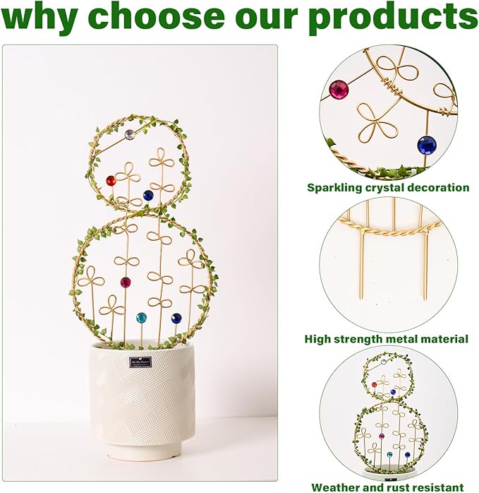 1PCS Hoya Trellis Plant Support Indoor Metal Frame Unique Trellis for Climbing Plants Potted Hoya Pots Small Houseplant Vine Support for Plant Lovers Home Decor