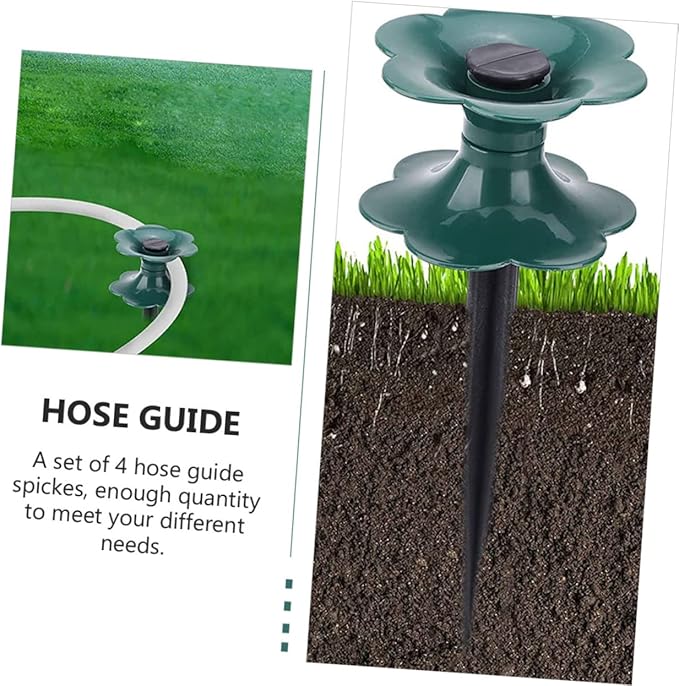 Toyvian Garden Hose Guide Spikes Heavy Duty Hose Stand for Plant Protection for Lawn and Garden Use