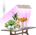 KINGPLUS Grow Lights with Stand, Full Spectrum Growing Light for Indoor Plants, 120 LEDs, 4 Dimmable Levels, Timer 4/8/12h, 12-60inches Height Adjustable,18w, Ideal for Desk Small Plants