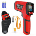 Infrared Thermometer High Temperature Gun -40℉~2912℉, 50:1 Dual Laser Thermometer with Probe 14℉ - 932℉, Digital IR Temp Gun for Cooking, Pizza Oven, Engine, Kiln, Forging, Industrial Use