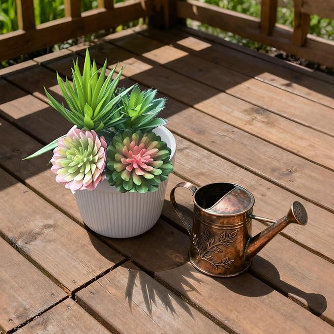 4Pcs Artificial Succulent Plants Set, Realistic Fake Succulents for Home Garden Party Decor