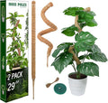 2 Pack 29'' Bendable Moss Pole Monstera Plant Support for Climbing Indoor Plants - Stakes for Potted Climbers (2)