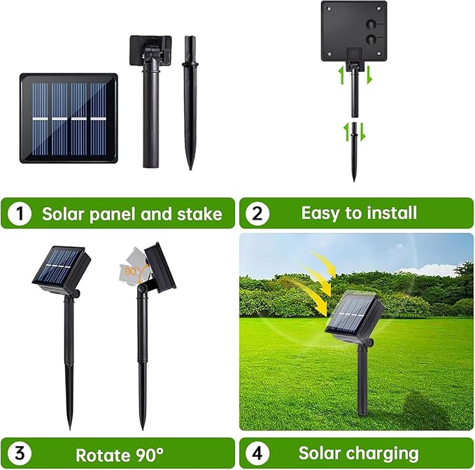 Solar LED Strip Lights Outdoor Waterproof Solar Powered Rope Light 19.6FT 180 LED 6000K White Cuttable Tape Lighting for Outside, Pool, Stair, Sign (Upgraded Version)