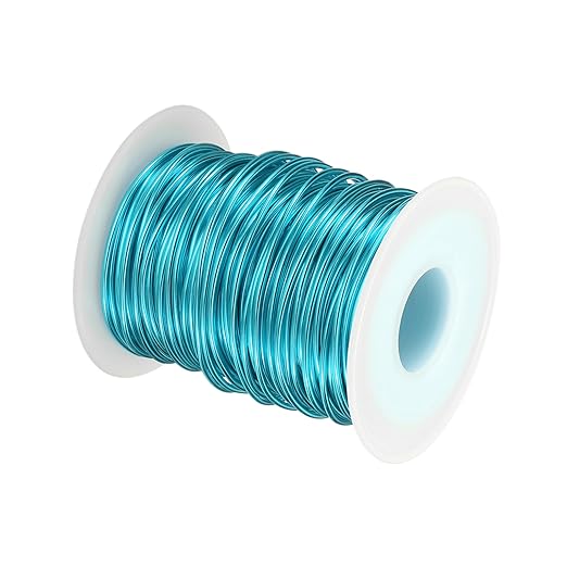 HARFINGTON Bonsai Wire Anodized Aluminum Training Wire Roll 1.5mm/15 Gauge 98ft Length Bendable Bonsai Tree Wire for Garden, Horticulture, Landscape, Planting, Lake Blue