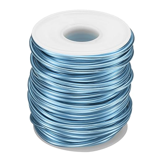 HARFINGTON Bonsai Wire Anodized Aluminum Training Wire Roll 2.5mm/10 Gauge 66ft Length Bendable Bonsai Tree Kit for Garden, Horticulture, Landscape, Planting, Gray Blue