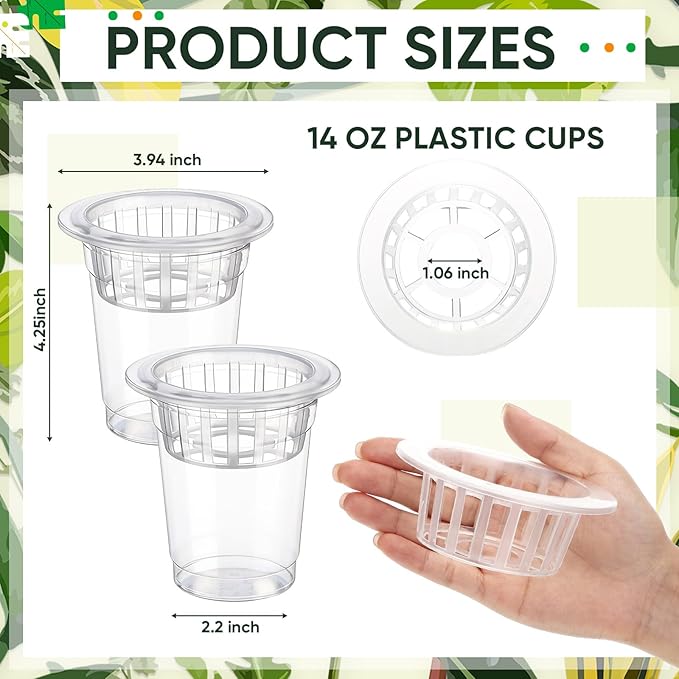 Baderke 70 Pcs Plastic Plant Propagation Station Desktop Terrariums Plant Tabletop Vase with Hydroponic Baskets for Indoor Home Office Desktop Decor (4.25'')