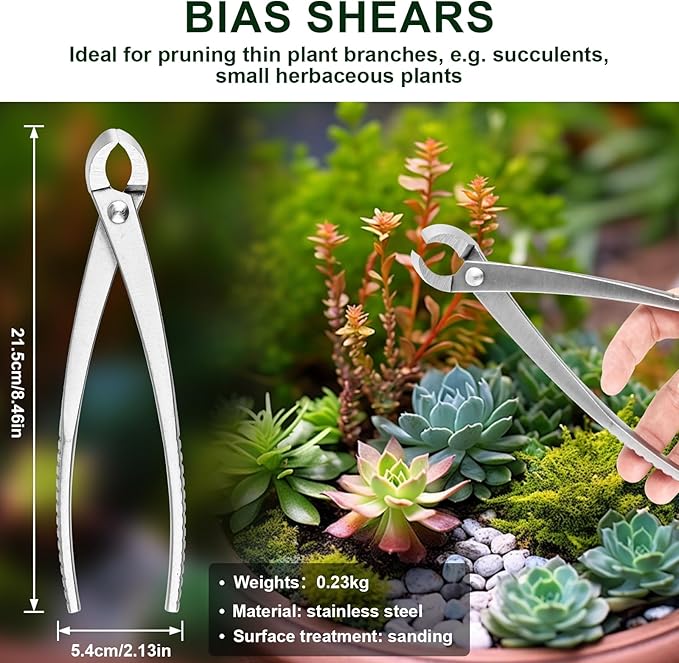 6 PCS Bonsai Pruning Tool Set, 6 Different Roles of Scissors to Meet All the Needs of the Usage Process, for Plant Pruning and Shaping, Free Your Hands and Easy to Finish the Work
