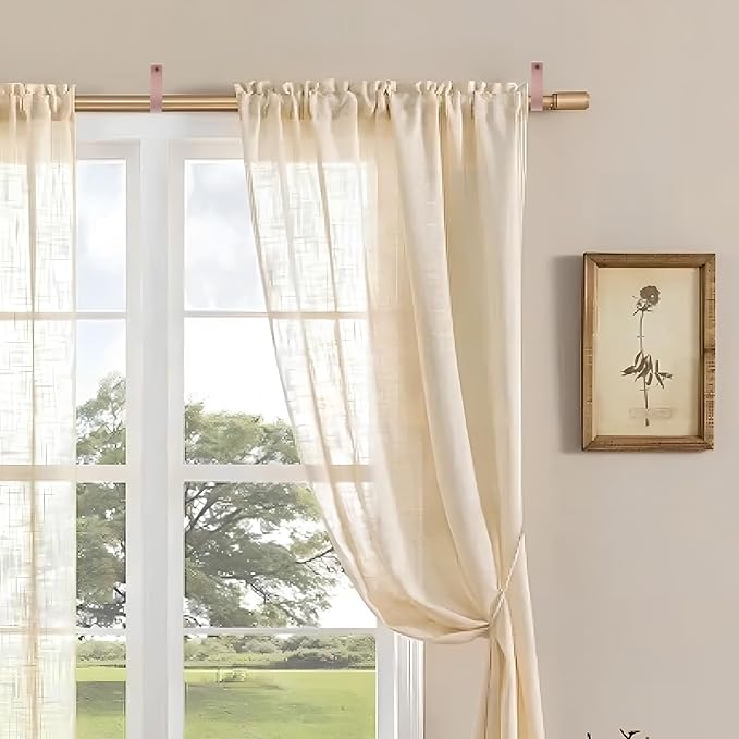 Curtain Rod Holders,Set of 8 Leather Curtain Rod Hooks with Screws,PU Curtain Rod Hangers Stylish Leather Straps Hooks for Wall Pole Macrame Boho Art Décor (8, Pink)