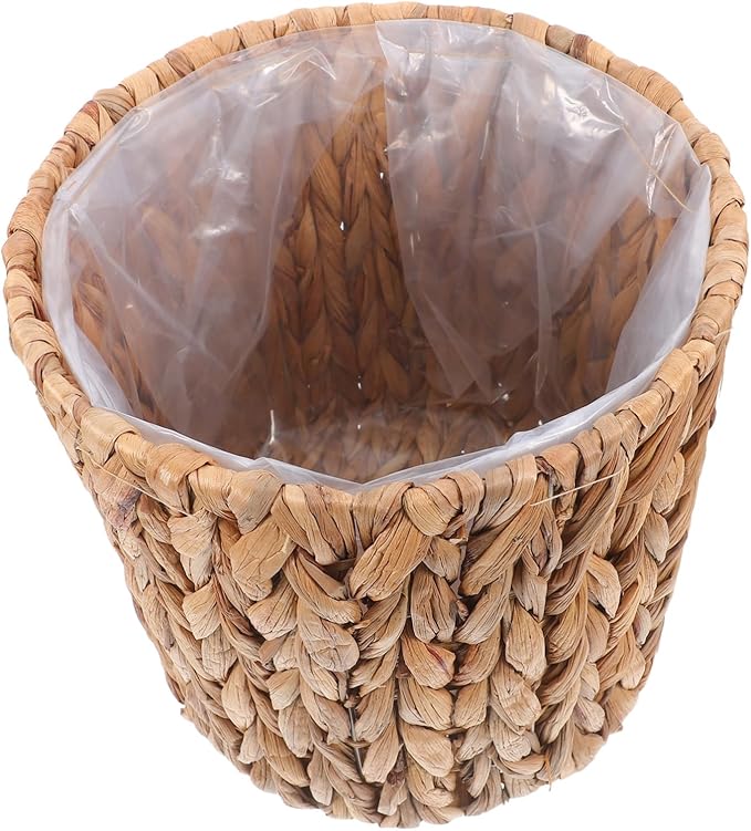 Cabilock Storage Basket Lid Handmade Plant Basket Seagrass Straw Garden Containers for Indoor Outdoor Decorative Flower Pots