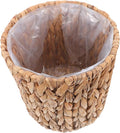 Cabilock Storage Basket Lid Handmade Plant Basket Seagrass Straw Garden Containers for Indoor Outdoor Decorative Flower Pots