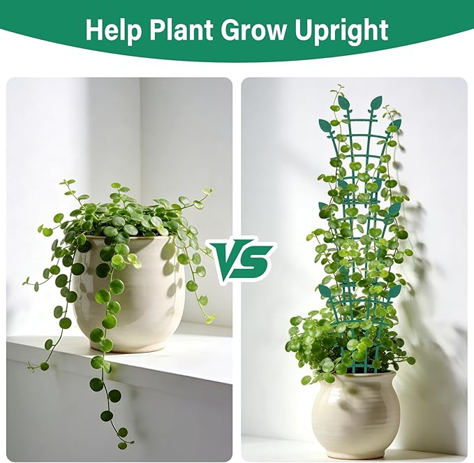 Small Trellis for Potted Plants, Stackable Plant Trellis Indoor Outdoor Climbing Plant Support for Pothos Hoya Vine Ivy Houseplants Flower (8)
