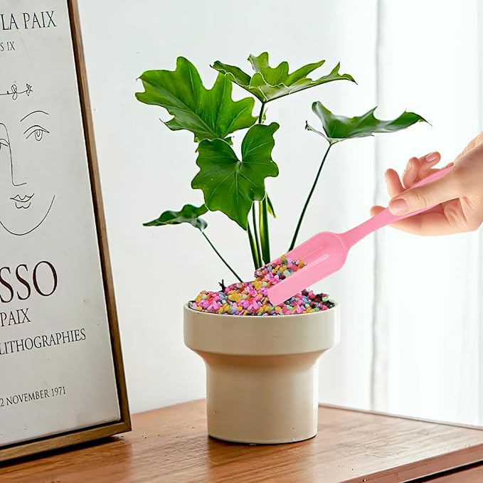 20 Pcs Colorful Mini Shovel, Plastic Mini Gardening Shovel Spoons Soil Scoops, Small Mini Potting Scoop Plant Flower, Coffee Beans, Transplanting Succulents Tools (Colorful)