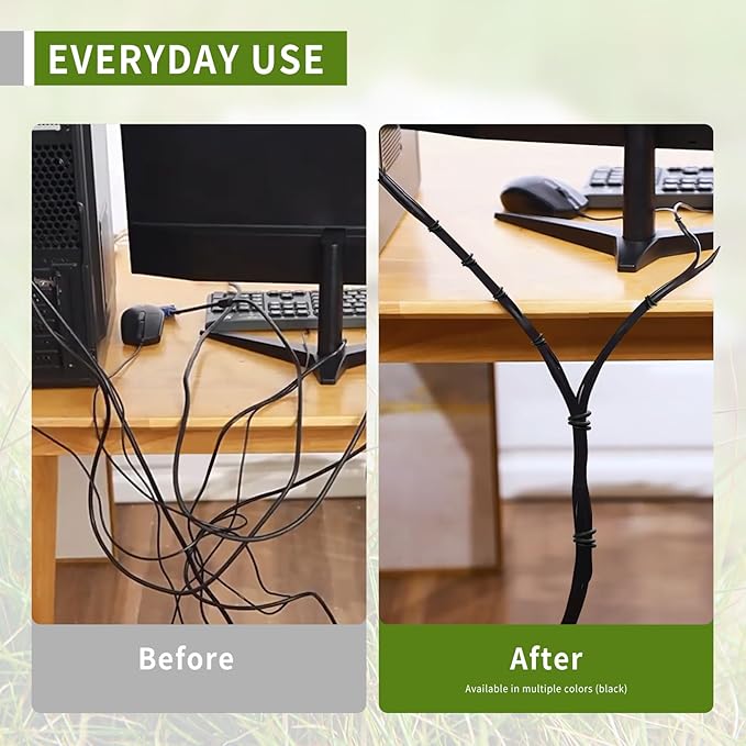 Garden Flexible Wire Tie, Soft Twist Plant Ties Support Plant Vines for Supporting and Fixing Garden Planting Branches Vines & Stems ，Organize Data Wire and Office Organization 160ft