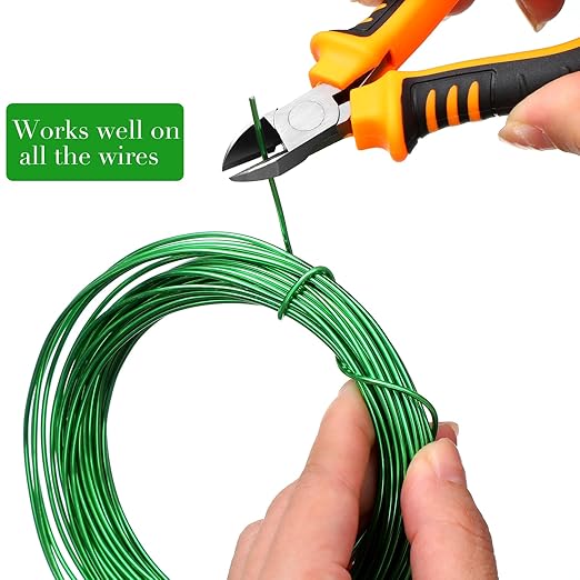 Mudder 5 Roll Aluminum Bonsai Training Wire Tree 160 Feet Total with Bonsai Wire Cutter Anodized Training for Holding Branches Small Trunks(1/1.5/2.0mm,Classic)