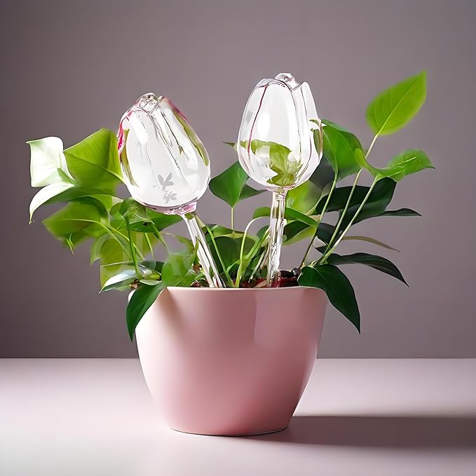 4 Pack Self-Watering Globes for Plants, Automatic Watering Bulbs for Indoor Outdoor Plants, Plant Watering Spikes for Vacation