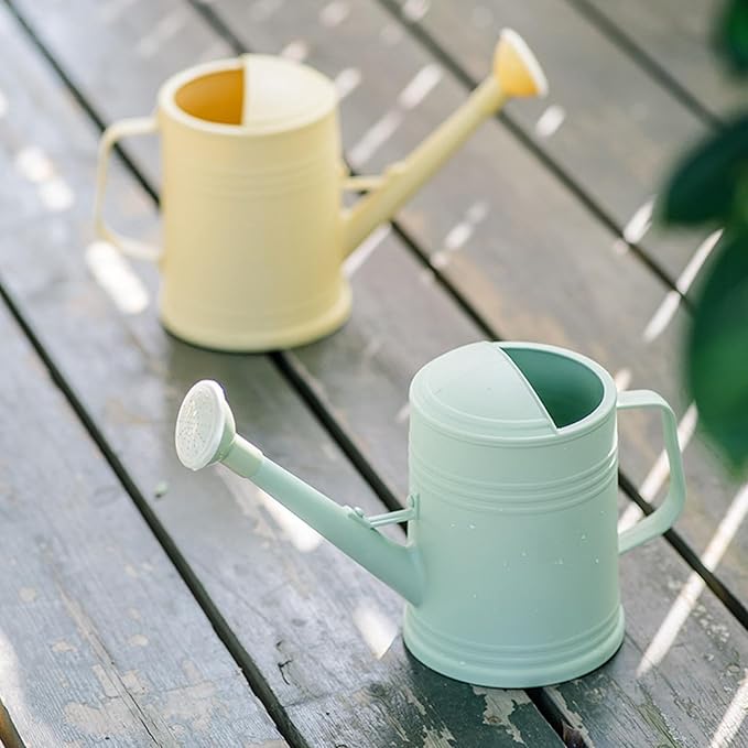 Watering Can for Plants,Garden Flower Watering Can with Long Spout and Adjustable Shower Head for Indoor Outdoor Plants,Durable Garden Supplies, Sprinkler Head Spout for Flowers Succulents (Yellow)