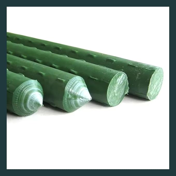 Garden Stakes 40 Inch Pack of 30, Heavy Duty Plastic Coated Metal Plant Stakes, Plant Support Poles for Tomato, Flowers, Climbing Vines