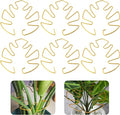 Jiozermi 6PCS Golden Monstera Plant Support, Elegant Metal Plant Stem Support Stakes for Indoor Plants, Durable and Stylish Accessories for Healthy Growth and Stability