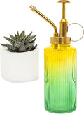 Useful Co. Yellow & Green Glass Plant Mister for inside, Mister for Plants, Plant Sprayer Mister, Decorative Plant Mister Spray Bottle with Adjustable Nozzle for indoor plants (230ml/ 7.8oz)