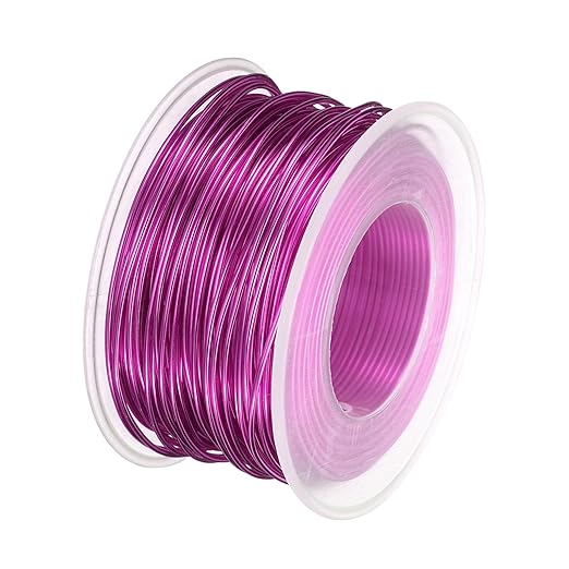 HARFINGTON Bonsai Wire Anodized Aluminum Training Wire Roll 1mm/18 Gauge 98ft Length Bendable Bonsai Tree Kit for Garden, Horticulture, Landscape, Planting, Dark Pink