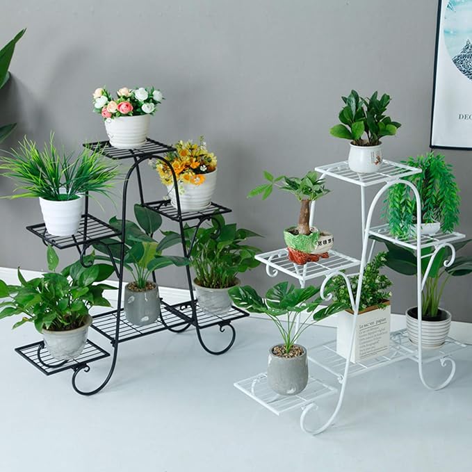 6 Tier Plant Stand, Indoor and Outdoor Flower Display Shelf for Multiple Plants, Patio Plant Rack with Tiered Design