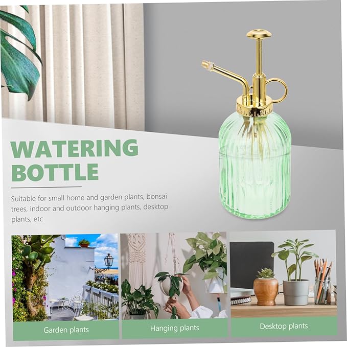 Garneck Vintage Glass Spray Bottle for Indoor Plants 350ml Capacity Watering Mister Fine Mist Sprayer for Gardening and Flower Care