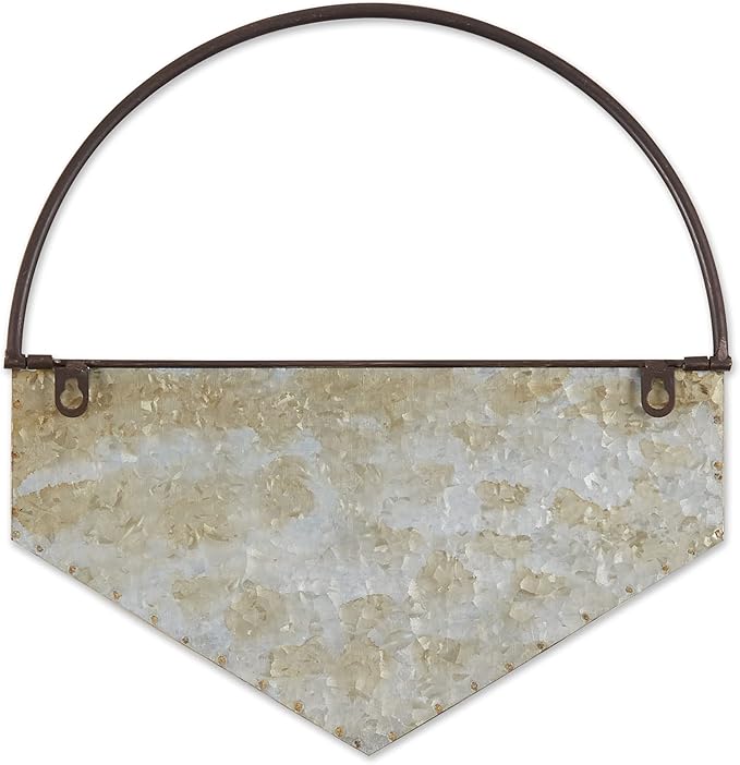 DII Galvanized Planter Collection Wall Hanging, Diamond, 14.5x4x14.5, Iron